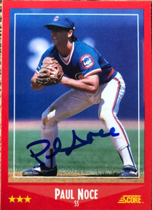 Paul Noce Autographed 1988 Score Glossy #329